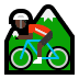 🚵🏿‍♂️ man mountain biking: dark skin tone display on Windows